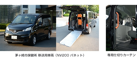 茅ヶ崎市保健所 移送用車両(NV200 バネット), 専用仕切りカーテン
