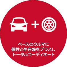 ベースのクルマに個性と存在感をプラスしトータルコーディネート